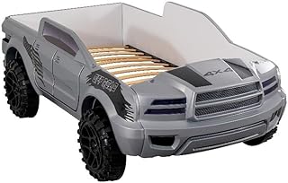 Furniture of America Spela Off-Road Truck Twin Wood Bed in Gray