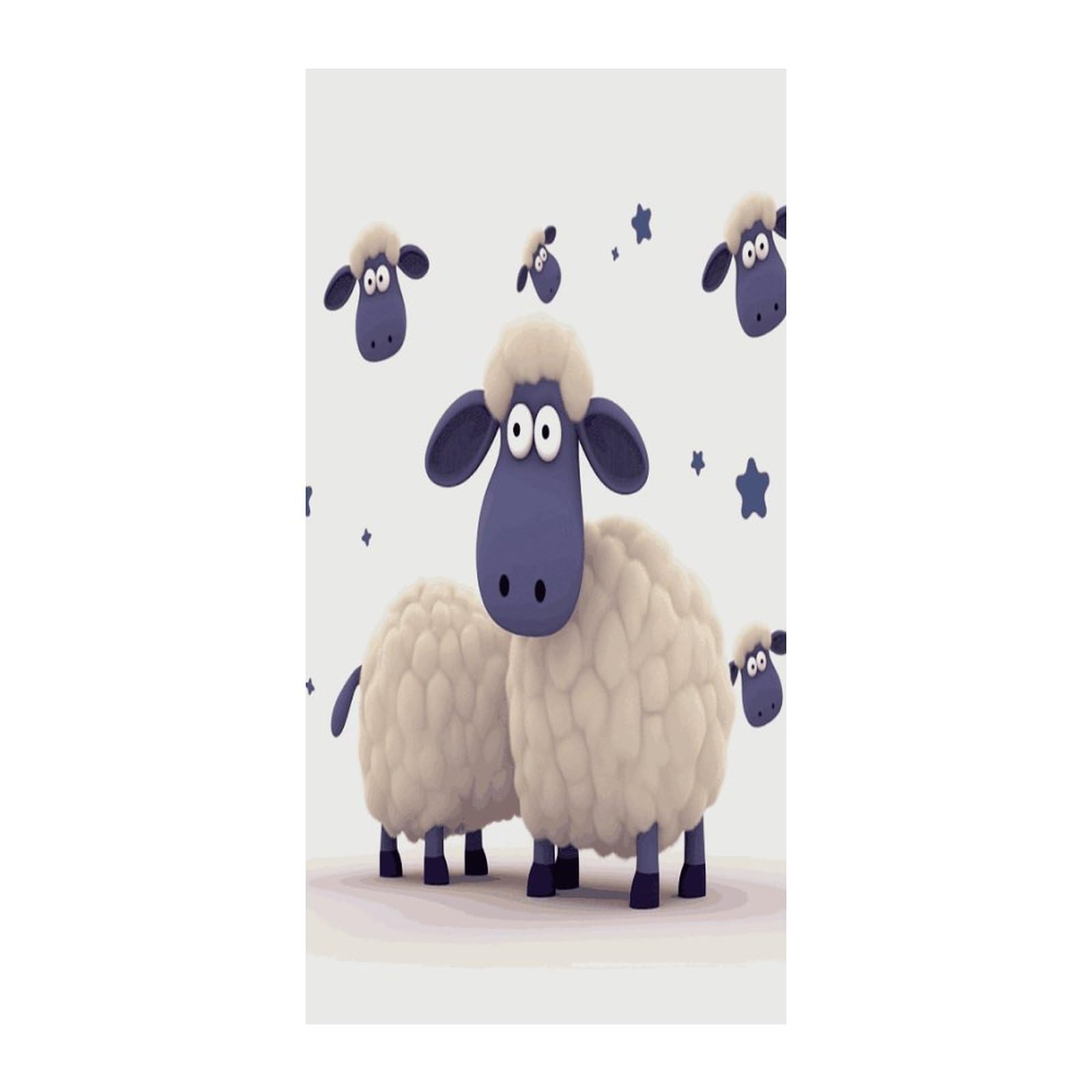 Fekiloot Style Sheep Door Curtain Room Divider Curtains