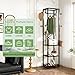 IBUYKE Coat Rack with Shelves, Freestanding Hall Tree with 3 Shelves and 8 Hooks, Industrial Clothes Stand for Entryway, Hallway, Bedroom, Black UTMJ088B
