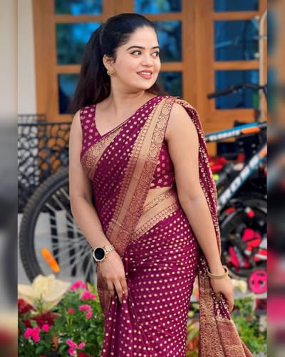 Image of Avantika Fashion Women's Kanjivaram Soft Silk Banarasi Sarees With Blouse Piece For Women