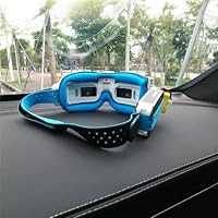 Cpolebev Schaumstoffpolster, Weiche Schutzbrillen-Schaumstoffpolster, Glatt, Schweißableitend und Bequem für Fatshark FPV-Brillenteile, Blau – Ansicht 4