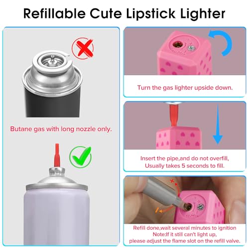 Encendedor Labial Recargable Butano Rojo miniatura 6
