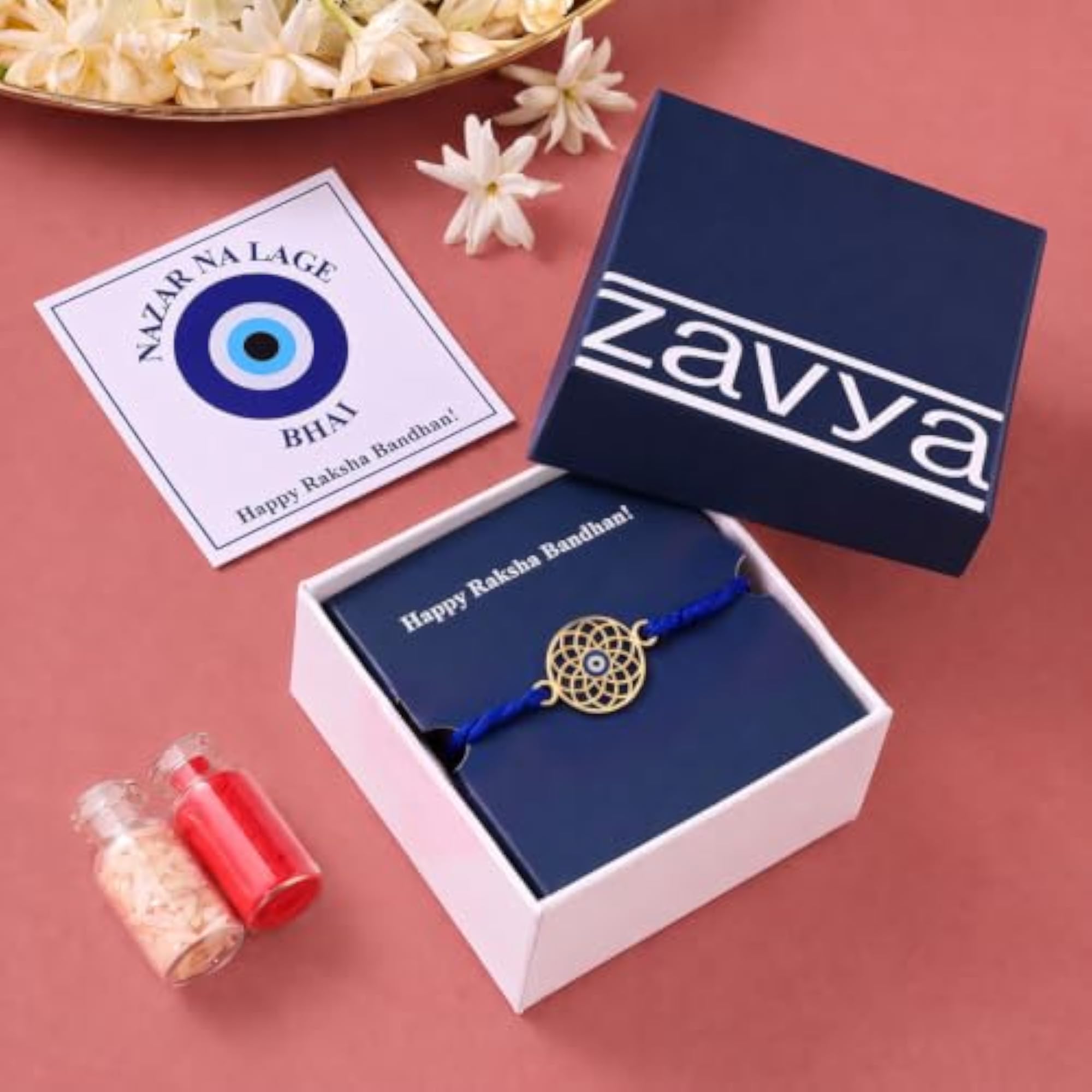 Pure 925 Mandala Chakra Rakhi for Bhai, Sacred Design
