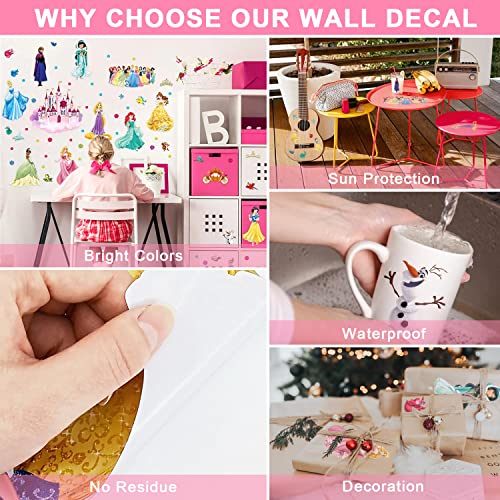 Princess Wall Decals Removable Wall Sticker Peel And Stick Wall Mural For Girls Kids Bedroom Baby Nursery Decoration #TOP2