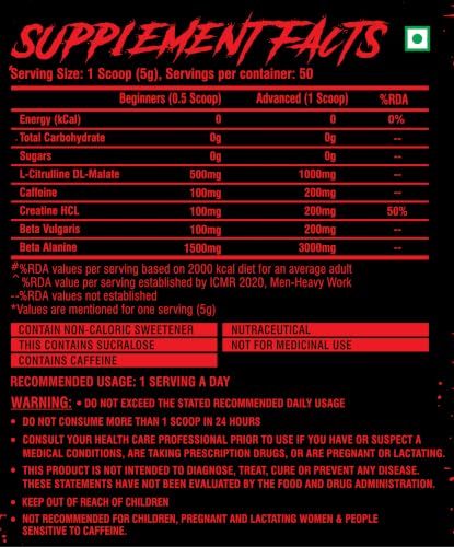 Image of Nutrition Planet Blood Shower Pre Workout (250G - Cola, 50 Servings),Powder