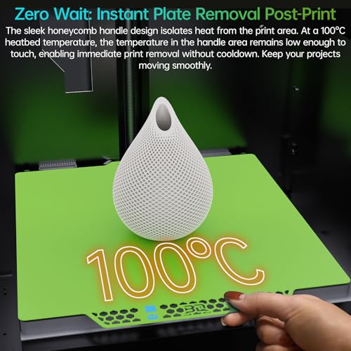 Image of BIQU CryoGrip Pro Glacier Green Compatible with Bambu-Lab P1S /P1P /P2S /X2D /X1C /X1E /A1 3D Printers 257x257MM Panda Build Plate Double Sided Upgrade Removable Surface Platform