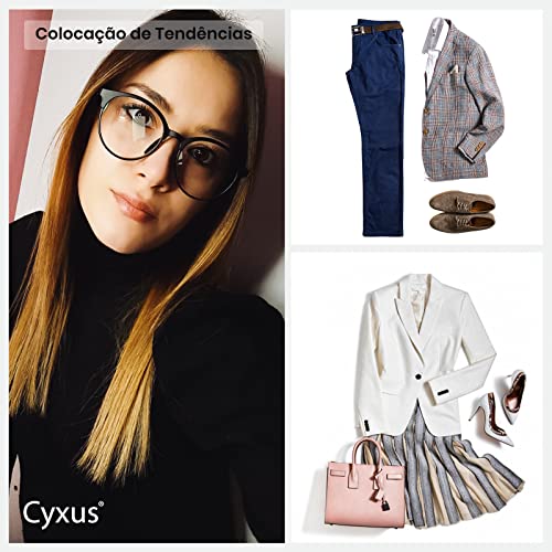 Cyxus Óculos de Luz Azul Redondo Retro Armação Círculo Óculos de Computador Anti-fadiga Ocular Homen