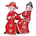 Posąg oszałamiający dom ogród ornament rzeźba dekoracji Chiny Hanfu tradycyjny posąg, elegancki czerwony chiński tradycyjny styl panna młoda i pana młodego ciasto ślubne tort figurki Hanfu para lalki