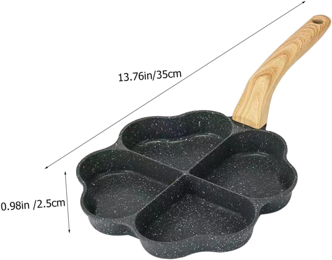 Household Multi-function Pancake and Egg Frying Pan Non-stick Cookware Wooden Handle for Breakfast and Versatile Cooking Kitchen