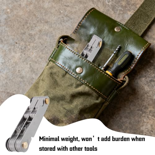 52 Blätter Gewindelehre Set,Edelstahl Radiuslehre,Radienlehre,60° Metrisch und Zoll UNC UNF Whitworth 55°,24-Blätter 0,25-6,0 mm 28-Blätter 4G - 62G,für Präzisionsmessungen Feingewinde Messwerkzeug