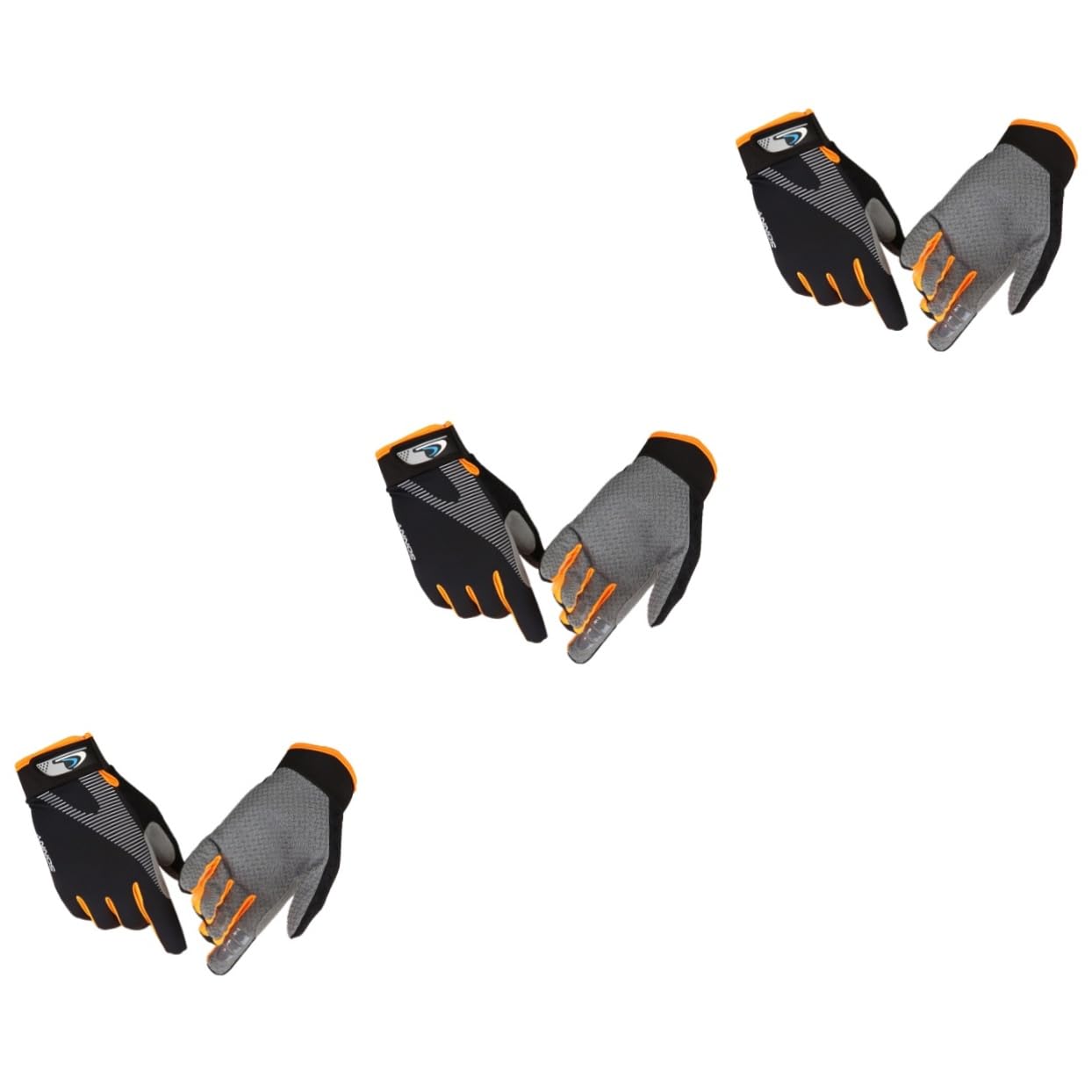Sosoport 3 Stück Mountainbike Handschuhe Vollfinger Trainingshandschuhe Reithandschuhe