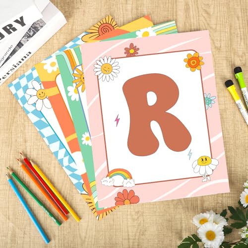 Image of COCHIE Reading Posters for Classroom Decorations, Library Reading Corner Decor, Read Signs Poster Bulletin Board Set of 4, Pre-k Preschool Kindergarten Classroom Wall Decoration (Groovy)