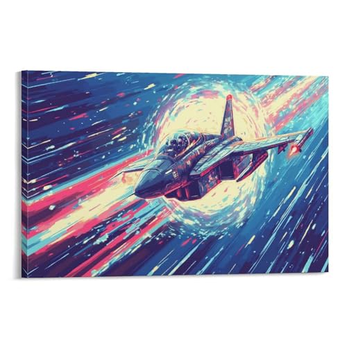 Toile Avion de comChauve-souris YYVKPMLXC tableau moderne abstrait science-fiction 30x45cm