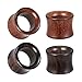 PunkTracker 2 Paires de Bouchons d'oreille en Bois Organique doublement expansé 0g-18MM Tunnels d'oreille en Bois Bouchons d'oreille expanseurs broyeurs