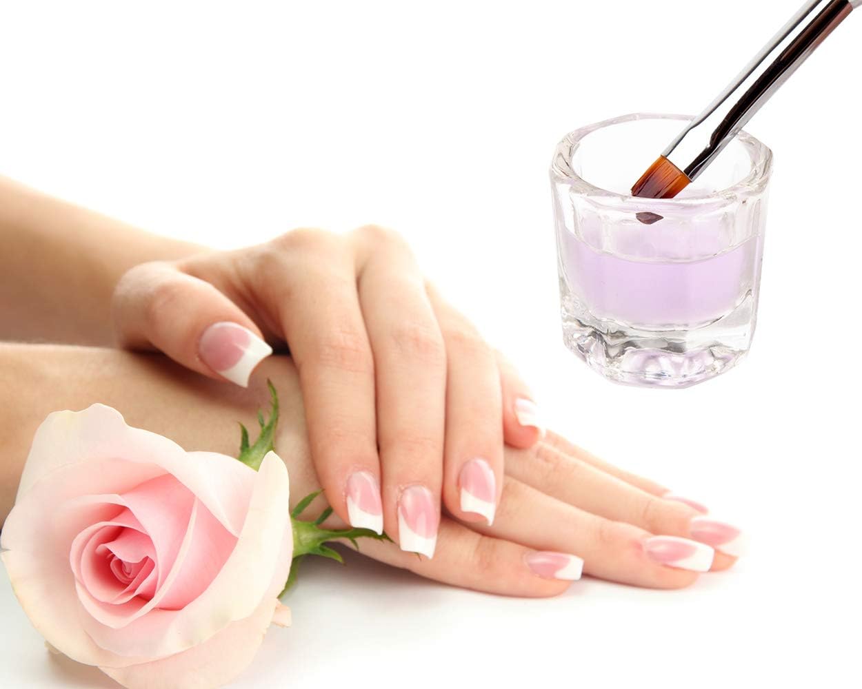 SCSpecial Dappen Dish 2 Pieces Acrylic Liquid Powder Crystal Glass Cups for Nail Art Multipurpose Glassware for Nail Art Salon Acrylic Nail Tools - Image 5