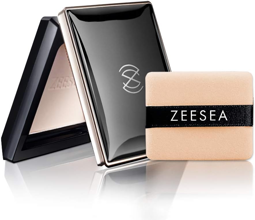 ZEESEA Pressed Powder Makeup Silky Touch Magic Compact Powder Foundation,Waterproof, Setting, Mattifying, Lightweight, Long Lasting, Concealer #M00 Light Skin