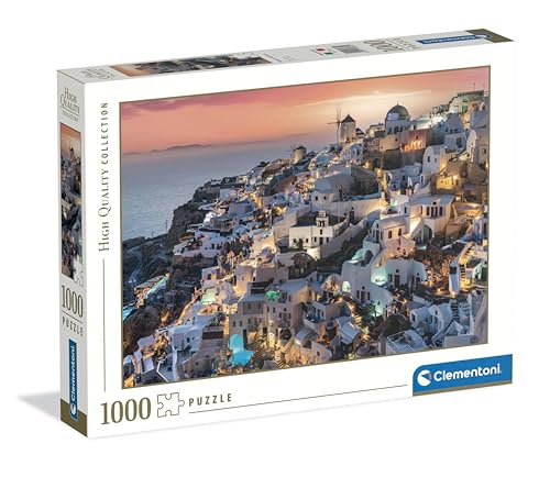 Clementoni - Puzzle 1000 Pezzi per Adulti e Ragazzi, Collection, Tema Sfumature di Santorini, Idea Regalo Uomo e Donna Made in Italy, 70x50 cm, 39885