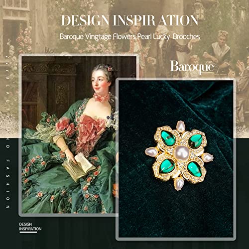Foessd Cross Brooch Pins For Women - Baroque Vingtage Dainty Brooches Flowers Pearl Lucky Jewelry Brooches Birthday Graduation Christian Gift For Women Girl's - Color Gold #TOP1