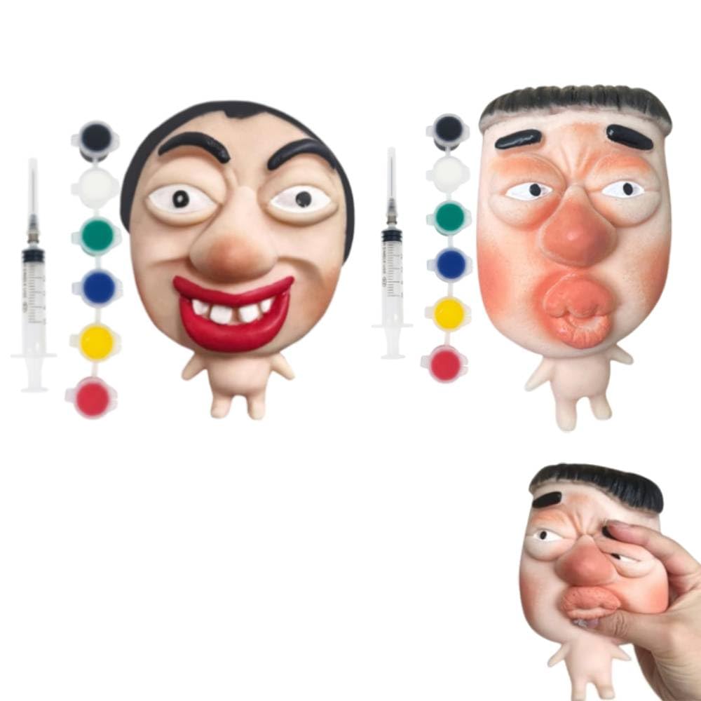 Pimple Popping Toy, Fillable Silicone Pimple Popper Squeeze Fidget Toys, DIY Face Pimple Popping Kit with Pigment, Soft Sensory Play Toy, Funny Novelty Gifts for Kids Adults (C+D)