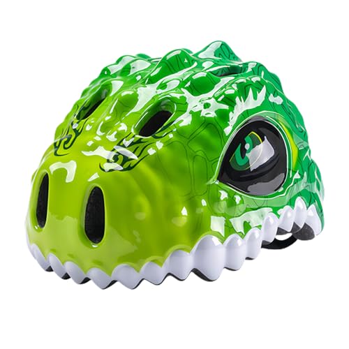 Renopfect Casco de bicicleta para niños, casco de skate para niños, casco de bicicleta de dinosaurio, casco multideporte, casco de bicicleta transpirable para, equipo de protección para niños y niñas