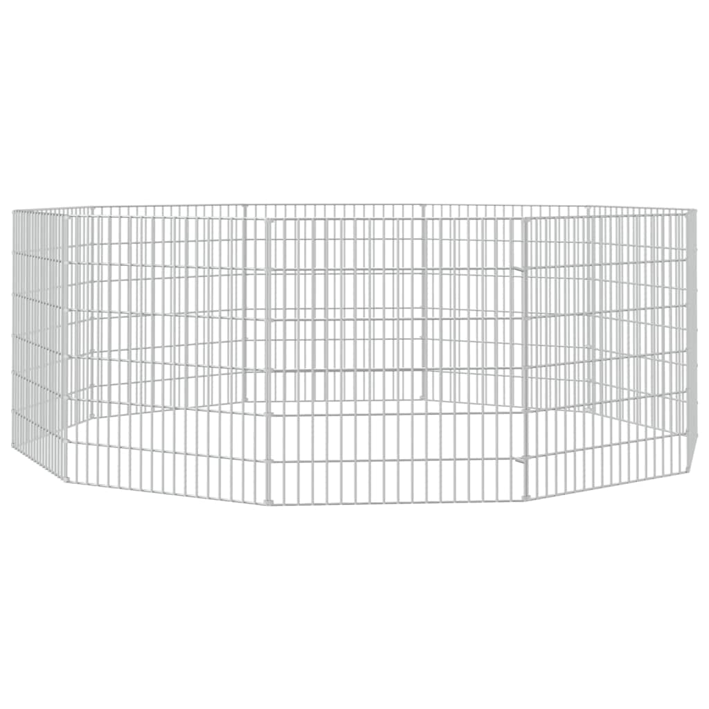 Recinto para mascotas de hierro galvanizado 54 x 60 cm, espacio de juego y descanso seguro para perros y conejos, jaula modular para montar uno mismo