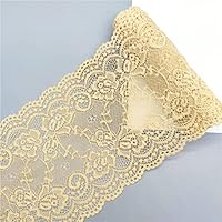 15 Cm X 5 M D'élasticité - Bordure En Dentelle - Ruban Décoratif En Dentelle - Pour Artisanat, Lingerie, Robe De Mariage, Décoration De Table, Vert Foncé