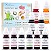 Seifenfarbe Set 10 farben- Lebensmittelqualität Seifenfarben Färbende Farbe Pigment für die Seifenherstellung, Regenbogen Flüssigseife für DIY Kit Badebomben, Schleim, Kunsthandwerk