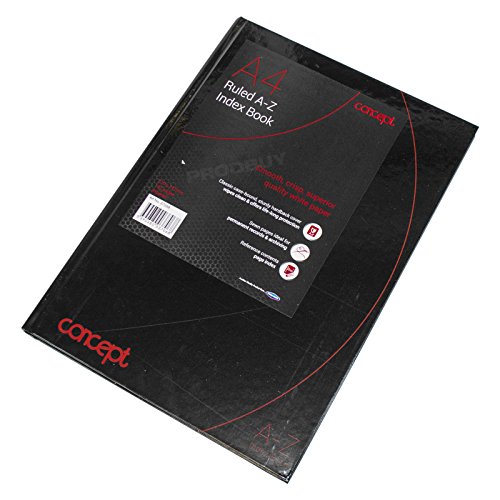 Concepto A4 A-Z pestañas índice de dirección libro cubierta de papel Negro portátil organizador