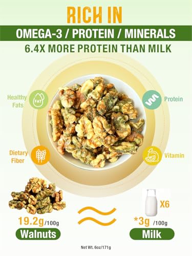 Image of Zorrer Wasabi Walnuts, 6 oz, Not Fried, Non-GMO, Freshly Roasted & Seasoned
