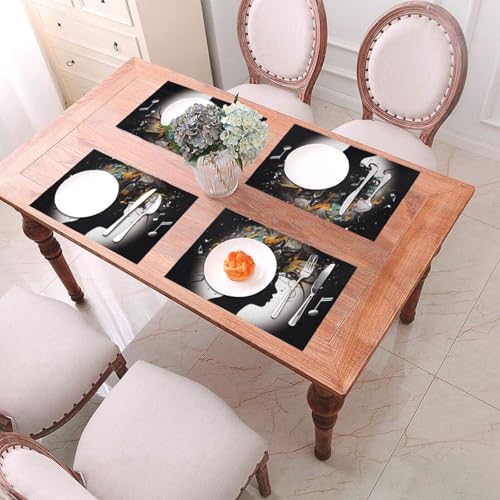 Set de table de qualité supérieure en PVC tissé résistant lot de 4 pièces - 7
