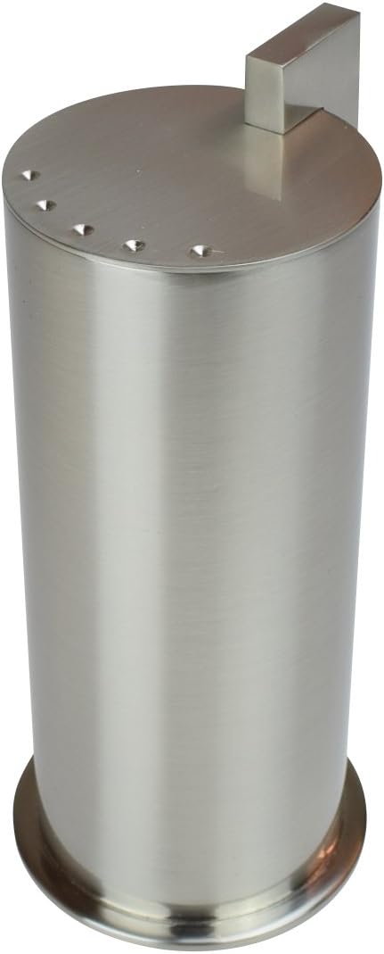Ginger Kubic Solid Brass Vanity Jar No. 3, Large, Satin Nickel