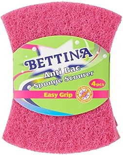 Bettina Easy grip Antic Bac Sponge Scourers ( Pack of 4 )