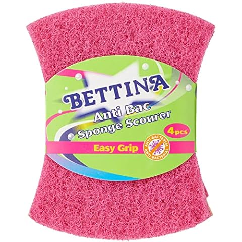 Bettina Easy grip Antic Bac Sponge Scourers ( Pack of 4 ) Cover