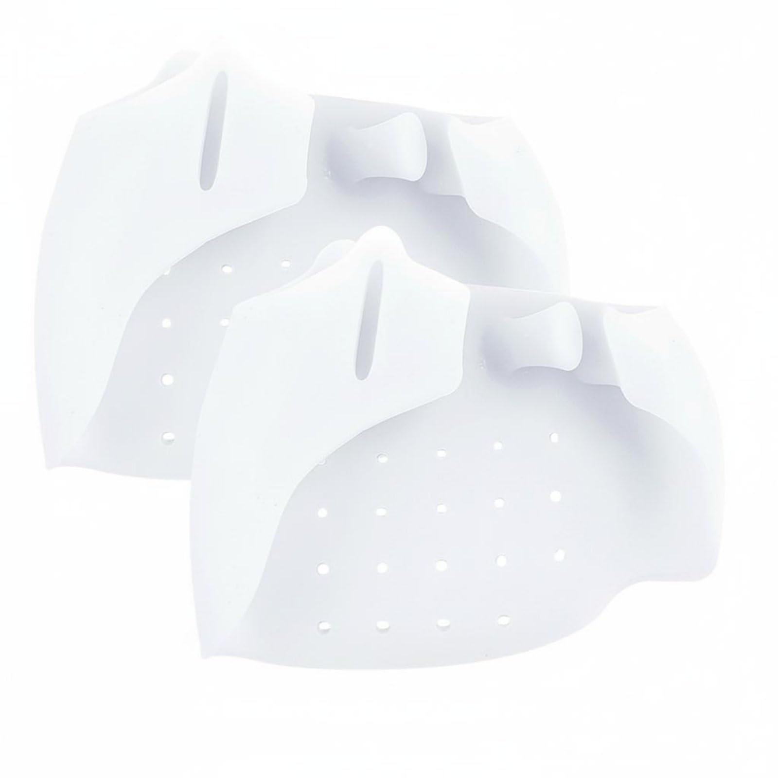 Enakshi® Pressure Relief 3-Hole Toe Separator Sleeve Soft and Flexible Hallux Valgus Toe Spacer Elastic Gel Bunion Corrector Pad Shock Absorption, White-image-49