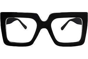 hoyuwak Fashion Blue Light Blocking Glasses for Women Oversized Square Eyeglasses Clear Lens Computer Eyewear