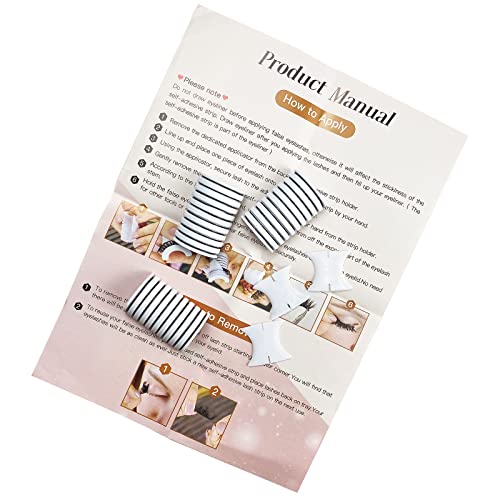 Lash Glue Replacement Self-Adhesive Strips 30 Pcs With Applicator, Waterproof Self-Sticking Adhesive Strips Fit For All Strip False Eyelashes, Single Length 35Mm, Ideal Way To Apply Fake Lashes Black #TOP4