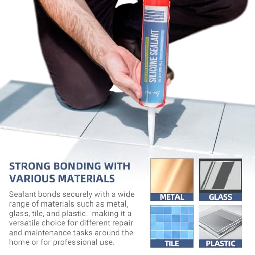 AR-PRO (2 Pack) 706A Translucent Silicone Sealant - 2 x 300ML(10oz) Tubes, Waterproof Silicone Sealant for Pool Repair, Spa, Bathtub, Household Mulipurpose - Image 6