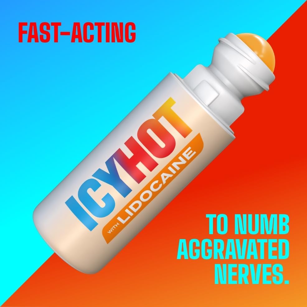 Miniatura 4 de Icy Hot Líquido de lidocaína para aliviar el dolor de máxima resistencia, aplicador sin ensuciar, 2.5 onzas, paquete de 2