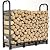 GREENER 4x4 Outdoor Firewood Rack - Adjustable Heavy Duty Wood Rack Fire Wood Holder for Firewood Outdoor Metal Wood Rck Log Holder for Indoor Fireplace Wood Stand Stacker Fire Wood Organizer, Black