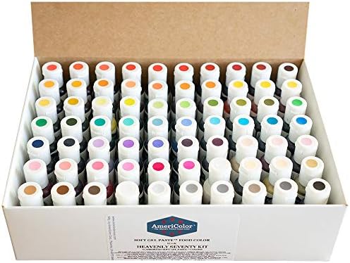 Food Coloring AmeriColor Heavenly Seventy Kit Soft Gel Paste 70 x .75 Ounce Bottles