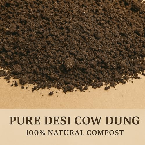 Image of DIVAYANSHI Organic Cow Manure - Enriched Desi Cow Dung Compost | Nourishes Plants Naturally for Healthy Growth & Blooming Gardens (15kg)