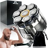 Afeitadora Cabeza Hombre 7D 2026 XL | Máquina Afeitar Cabeza 8500 RPM Alta Potencia | Afeitadora PREMIUM 7 Cabezales Magnéticos | Uso Seco y Húmedo | Impermeable | USB-C