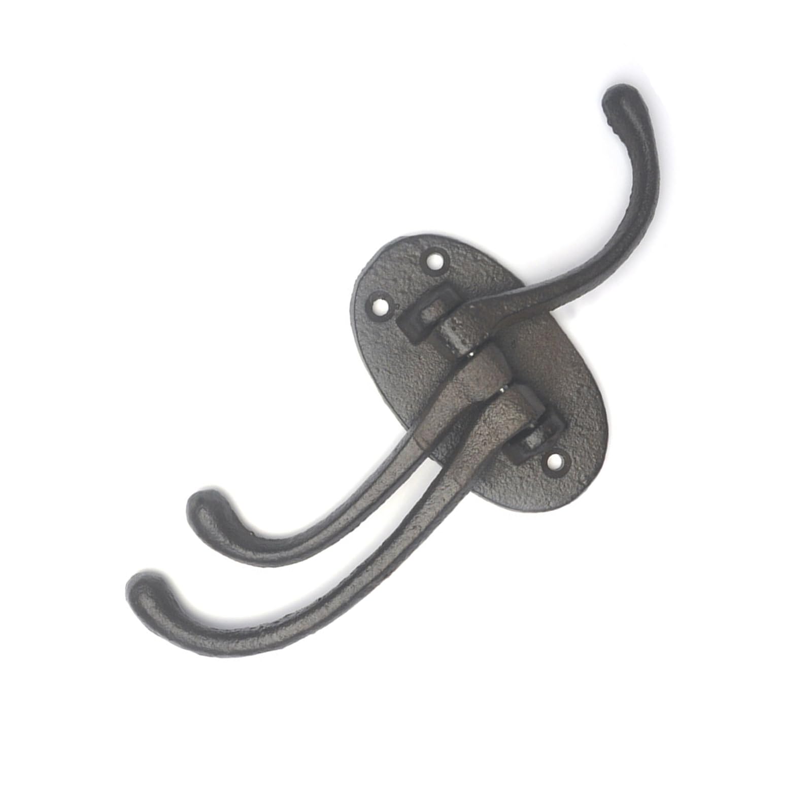 FOLODA Artistic Cast Iron Adjustable Wall Hook Decoration for Hanging Clothes Bags with Easy Mounting Hardware Included Movable Hook for Hanging Kitchen Gadgets