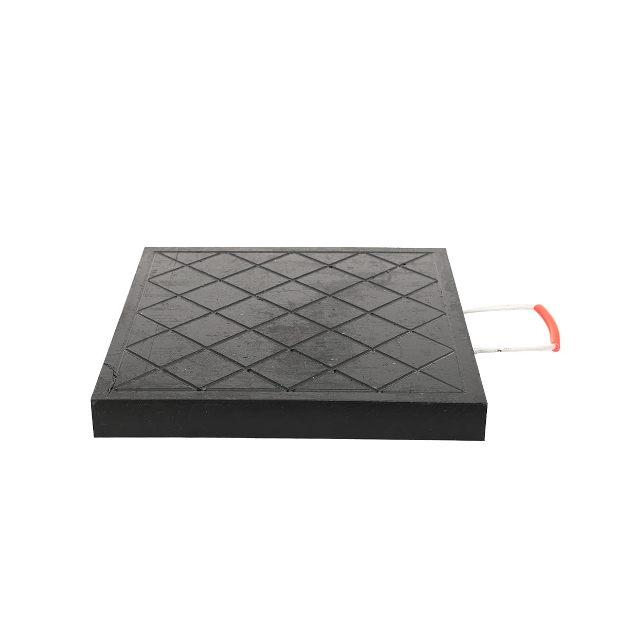 Lot de 2 plaques de support empilables, avec poignée en corde, Plaques de calage Patins de calage 40×40×4,5cm, Jack Pads - Plaques de support pour caravane, camping-car, béquille grues