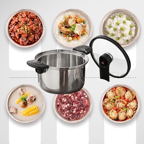 Olla a presion compacta versatil con menaje grueso y ergonomico para preparacion de comidas 6