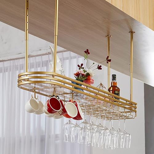 Soporte para botellas de vino colgante de hierro 80x25cm miniatura 1
