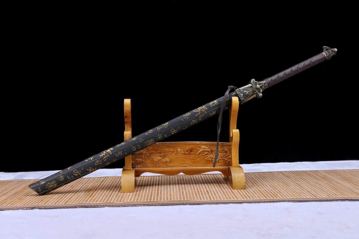 Tang Dao,War Sword(Forged High Carbon Steel balde,Leatherette Scabbard) Heat Tempered,Chinese Sword