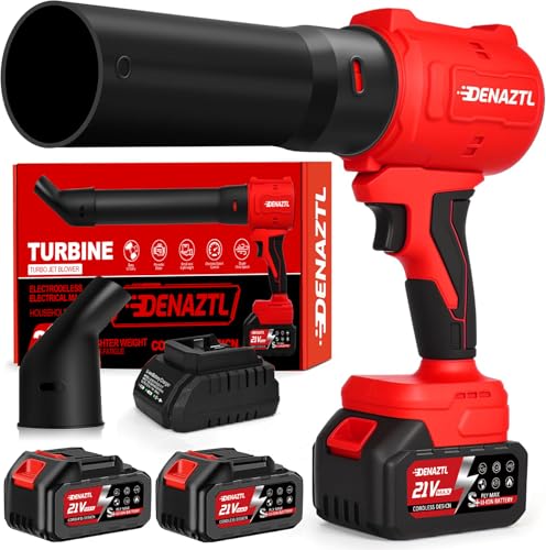 Electric Handheld Leaf Blower Cordless with 2X 4.0Ah Batteries and Charger 650CFM 160MPH 2 Extended Nozzles Portable Mini Lightweight for Seniors Gift Yard Patio Gutter Lawn Care Garden Tool
