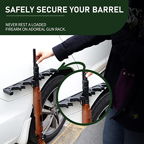 Adoreal Magnetic Rifle Rack, 5 Slots Durable Rubber Gun Rack For Gun Storage, Magnetic Gun Holder In Gun Cabinet, Shotgun Rifle Barrel Rest Gun Safe Organizer Indoor Gun Racks #TOP5