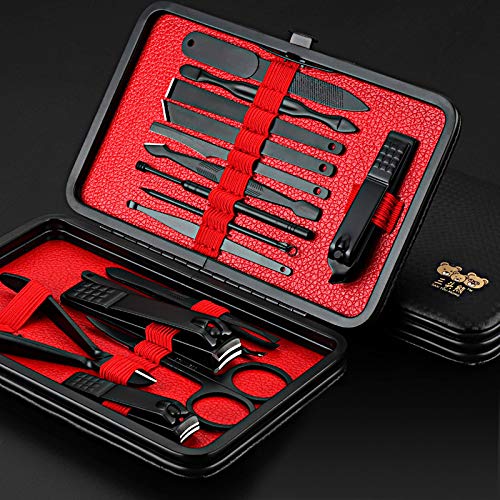 Stainless steel home beauty nail tool set nail clipper nail clipper set eyebrow clip nail clipper 16 piece set